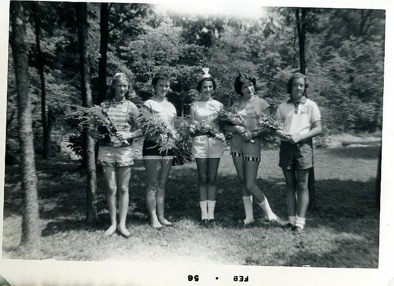 50.jpg - Campers receiving Guinevere and Lady Elaine awards.